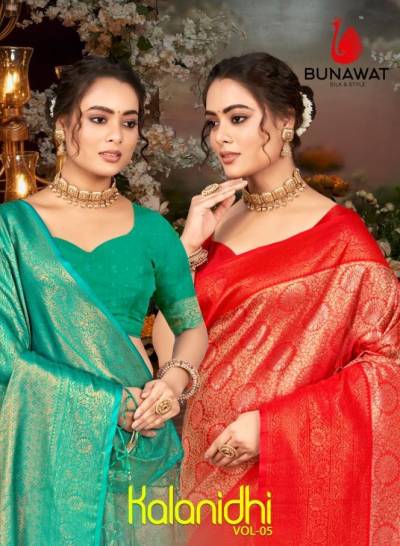 BUNAWAT KALANIDHI VOL-05 1001 TO 1006 DESIGNER SILK SAREE WHOLESALER IN INDIA